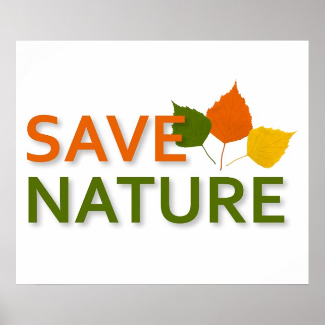 Póster Guardar la naturaleza (Frente)