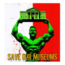 Guardar nuestros museos Gran Poster - Archivo Impr