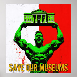 Póster Guardar nuestros museos Gran Poster - Archivo Impr