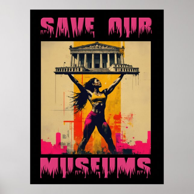 Póster Guardar nuestros museos Gran Poster - Archivo Impr (Frente)