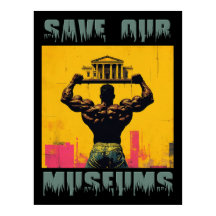 Guardar nuestros museos Gran Poster - Archivo Impr