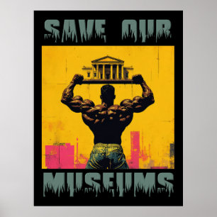 Póster Guardar nuestros museos Gran Poster - Archivo Impr