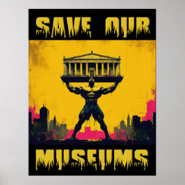 Póster Guardar nuestros museos Gran Poster - Archivo Impr