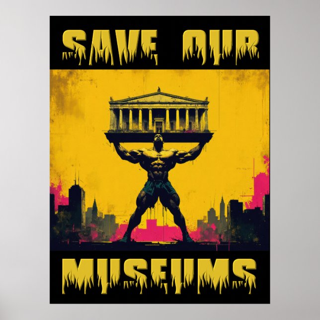 Póster Guardar nuestros museos Gran Poster - Archivo Impr (Frente)