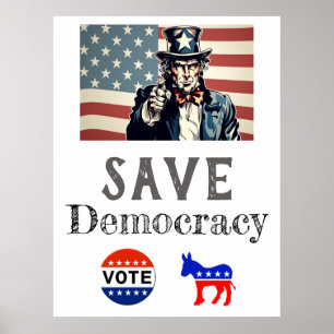 Póster Guardar Poster democrático