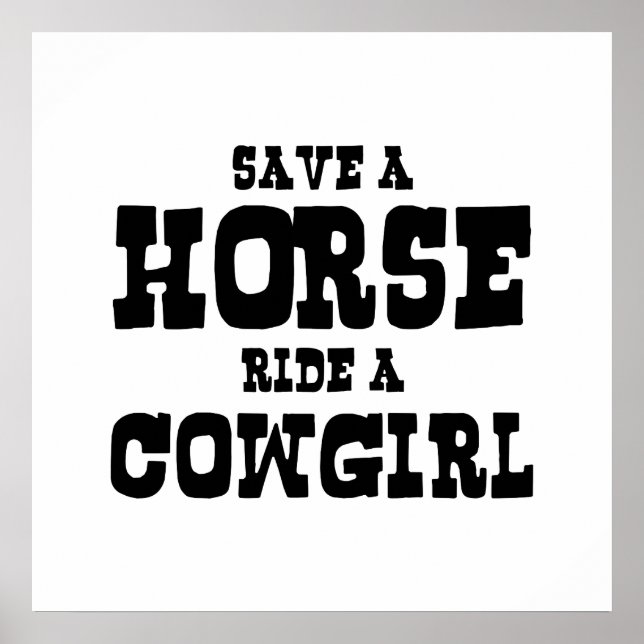 PÓSTER GUARDAR UN CABALLO EN UNA CHICA (Frente)