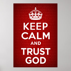 Póster Guarde a dios de la calma y de la confianza