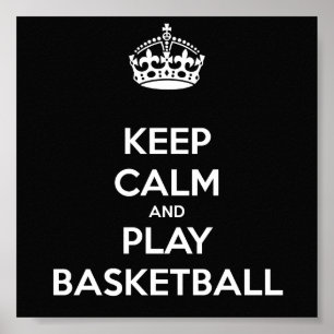 Póster Guarde el baloncesto de la calma y del juego