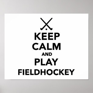 Póster Guarde el hockey hierba de la calma y del juego