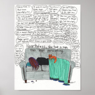 Póster Guarde el persistir (el Narcolepsy)