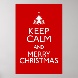 Póster Guarde el poster de las Felices Navidad tranquilas