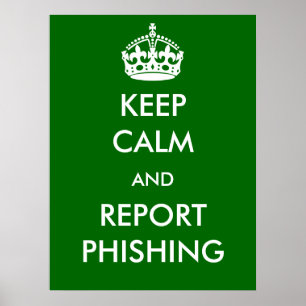 Póster Guarde el poster de Phishing de la calma y del