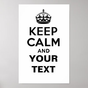Póster Guarde la calma con su texto