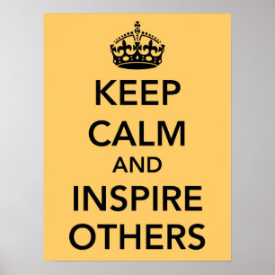 Póster Guarde la calma e inspire otras poster
