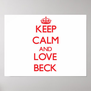 Póster Guarde la calma y ame a Beck