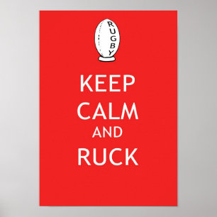 Póster Guarde la calma y Ruck