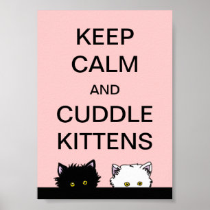 Póster Guarde los gatitos tranquilos