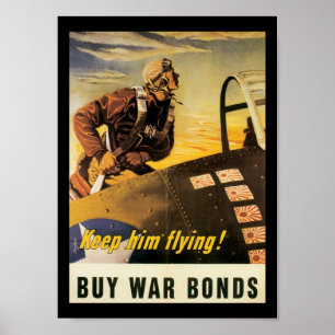 Póster Guárdelo Segunda Guerra Mundial del vuelo