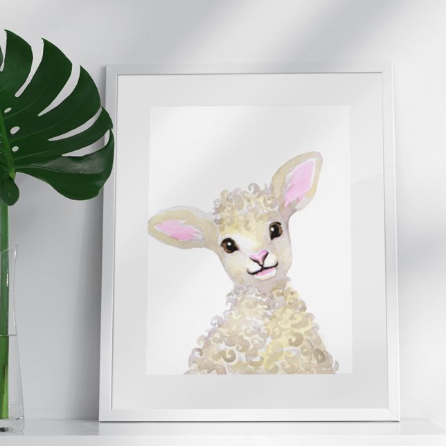 Póster Guardería de Acuarela Bosque Granjas Corderitos Be (Subido por el creador)