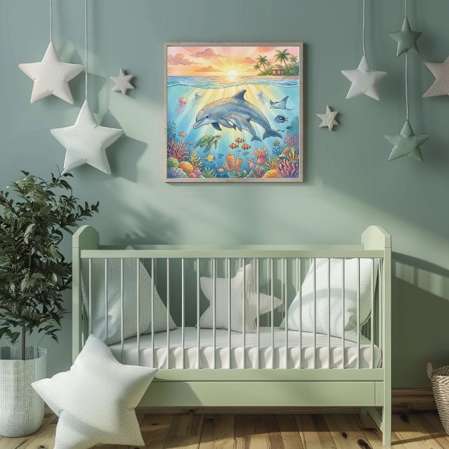 Póster Guardería de delfines mamás y crías (Subido por el creador)