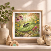 Guardería de hormigas insectos diminutos