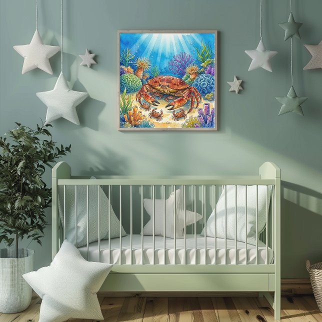 Póster Guardería de Mama Cangrejo y Bebés (Subido por el creador)