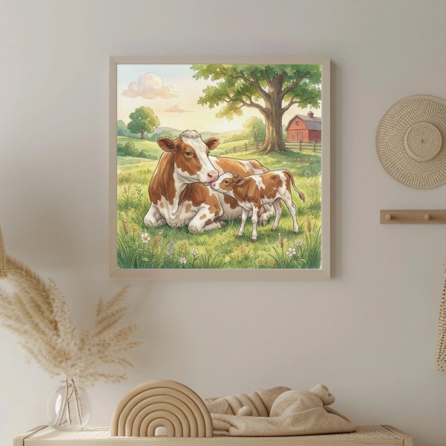Póster Guardería de Vaca y Ternero Mama (Subido por el creador)
