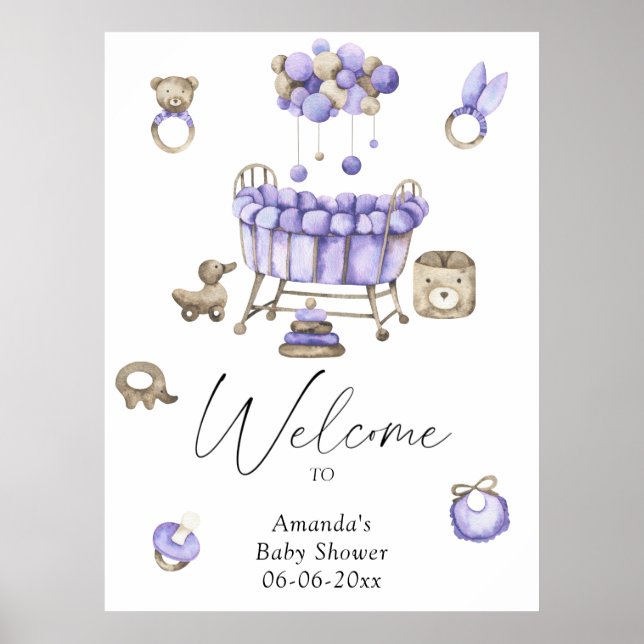 Póster Guardería - fiesta de bienvenida para el baby show (Frente)