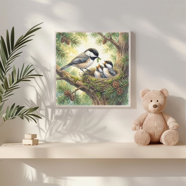 Póster Guardería Mama Chickadee y Pollitos (Subido por el creador)
