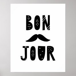 Póster Guardería moderna escandinava Bon Jour
