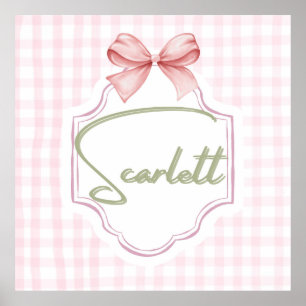 Póster Guardería Personalizada para Bebé Niña Scarlett a