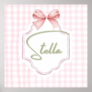 Póster Guardería Personalizada para Bebé Niña Stella con