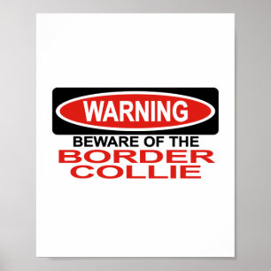 Póster Guárdese de border collie