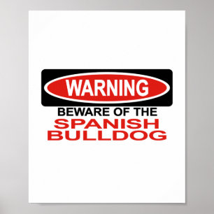 Póster Guárdese de bulldog español