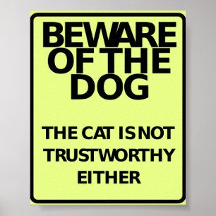 Póster Guárdese del perro (el poster divertido)