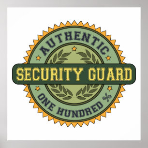 Póster Guardia de seguridad auténtico