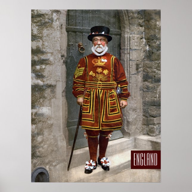 Póster Guardia inglesa vestida de Tudor (Frente)
