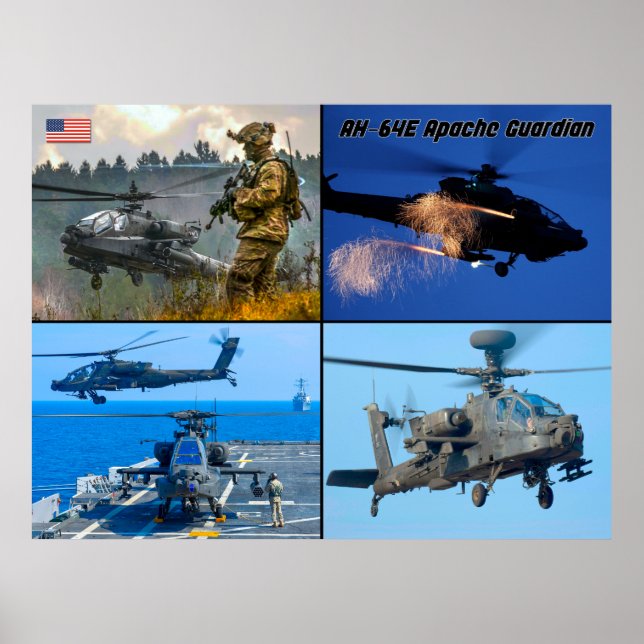 PÓSTER GUARDIAN DE APACHE AH-64E (Frente)