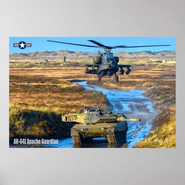 PÓSTER GUARDIAN DE APACHE AH-64E (Frente)