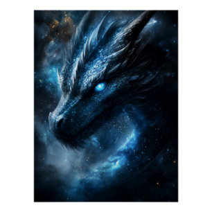 Póster Guardián de dragones cósmicos de las estrellas