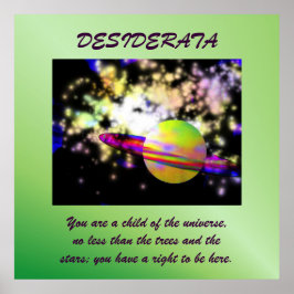 Póster Guardián de la Galaxia DESIDERATA