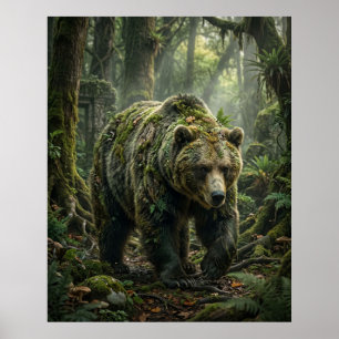 Póster Guardián del Bosque del Oso de Musgo