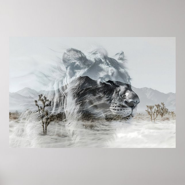 Póster Guardián del Desierto: El león real (Frente)