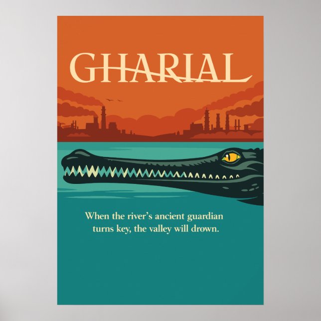 Póster Guardián del río Gharial mítico (Frente)