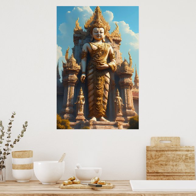 Póster Guardián del Templo Dorado Tailandés (Cocina)