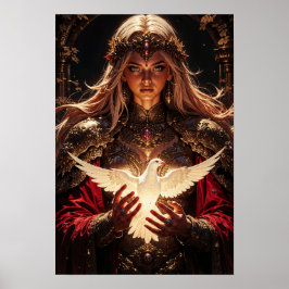 Póster Guardian Priestess Magical Wall Art