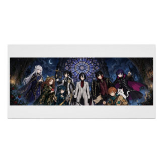Póster Guardianes del Nocturno Arcano Grupo Gótico Anime