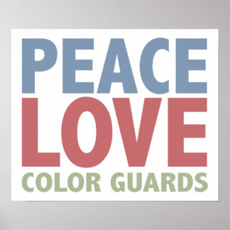 Póster Guardias de color de amor por la paz