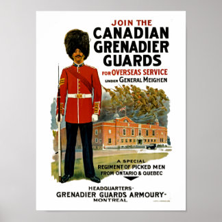 Póster Guardias de granadero de Canadá