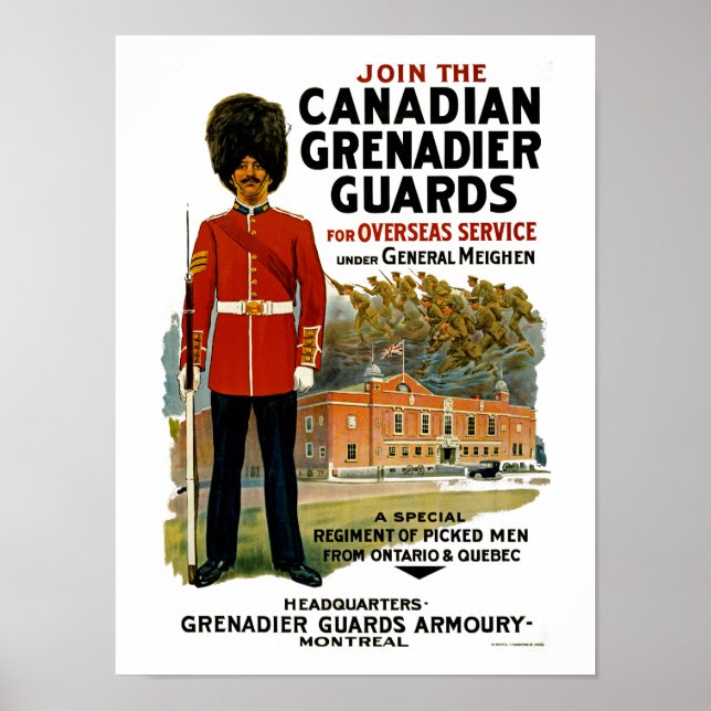 Póster Guardias de granadero de Canadá (Frente)